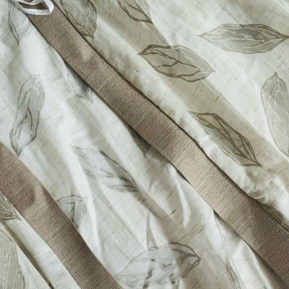 R & M Richards Leaf Print Open Front Kimono Jacket Size 16 Cream - Picture 2 of 8